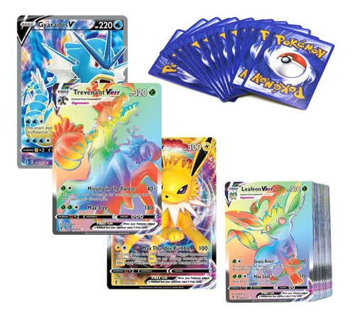 Lote Pokémon 100 Cartinhas Contendo 4 Cartas Ultra Rara - R$ 199,99